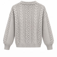 Cable Knit Crew Neck Sweater