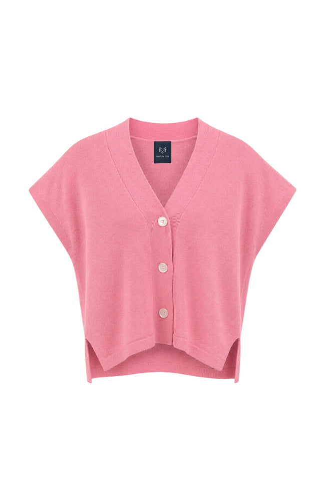 Short Sleeve Cashmere Cardigan