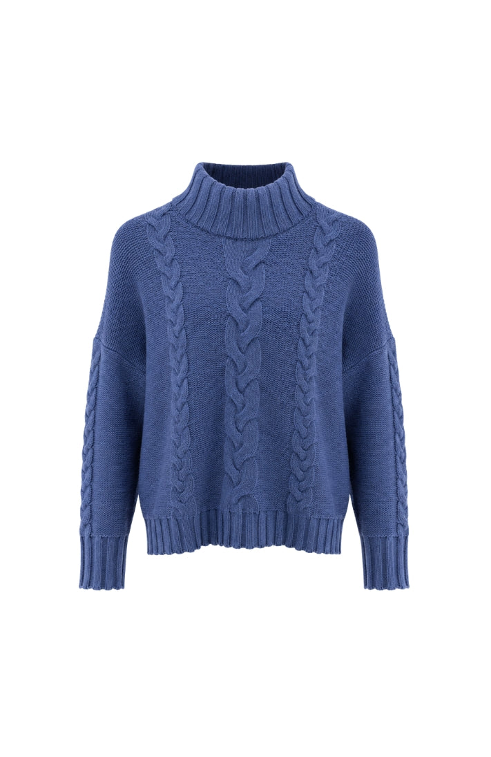 Cable Knit Turtleneck Jumper