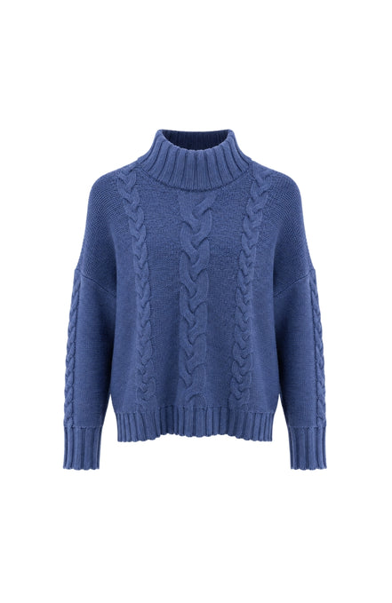 Cable Knit Turtleneck Jumper