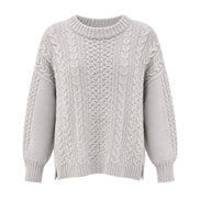 Cable Knit Crew Neck Sweater