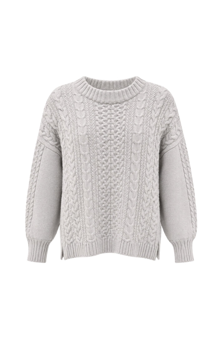 Cable Knit Crew Neck Sweater