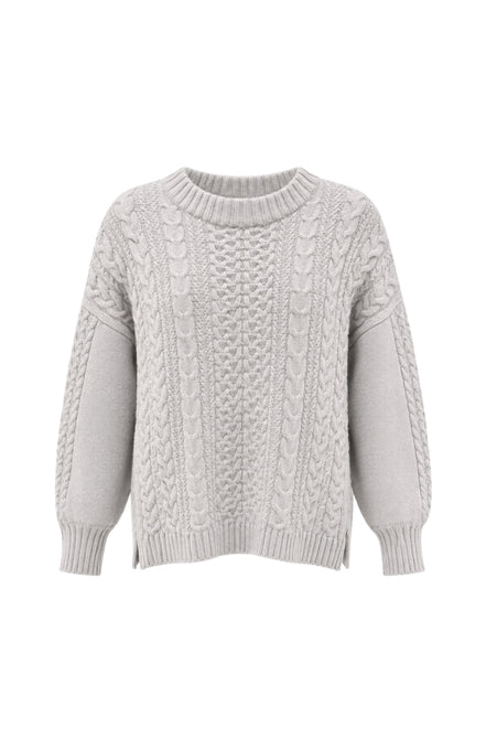 Cable Knit Crew Neck Sweater