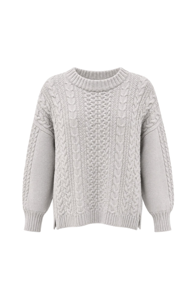 Cable Knit Crew Neck Sweater