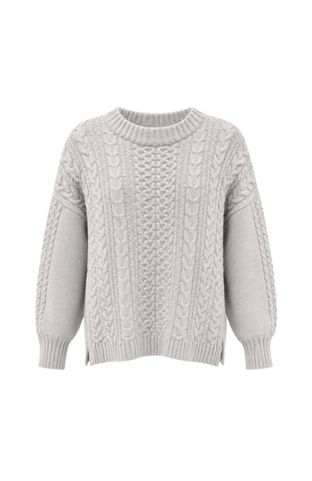 Cable Knit Crew Neck Sweater