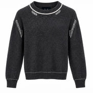 Contrast Stitch Crew Neck Jumper