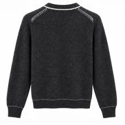 Contrast Stitch Crew Neck Jumper
