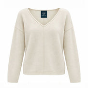 Relaxed Fit V-Neck Knit Jumper