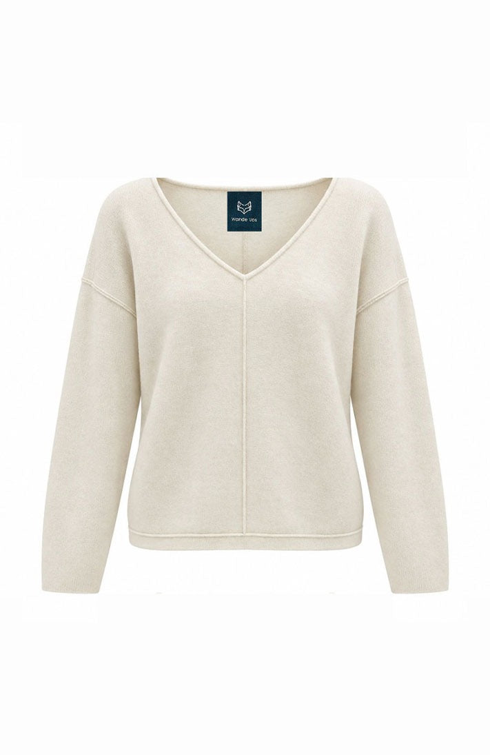 Relaxed Fit V-Neck Knit Jumper