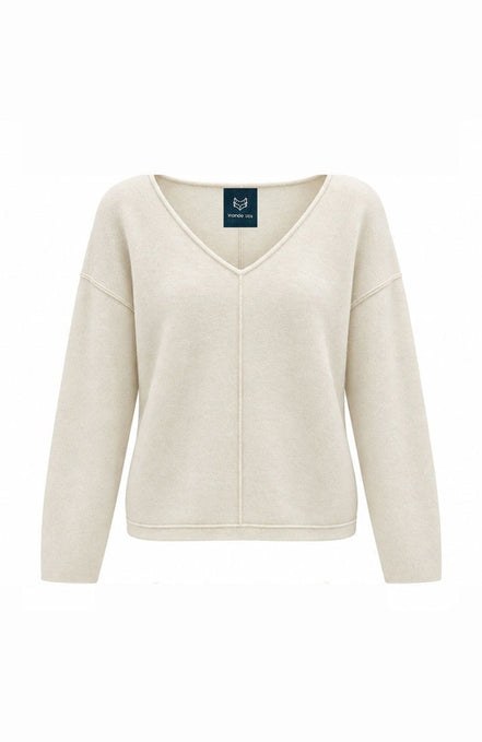 Relaxed Fit V-Neck Knit Jumper