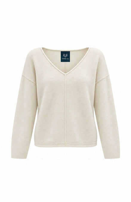 Relaxed Fit V-Neck Knit Jumper