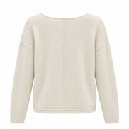 Relaxed Fit V-Neck Knit Jumper