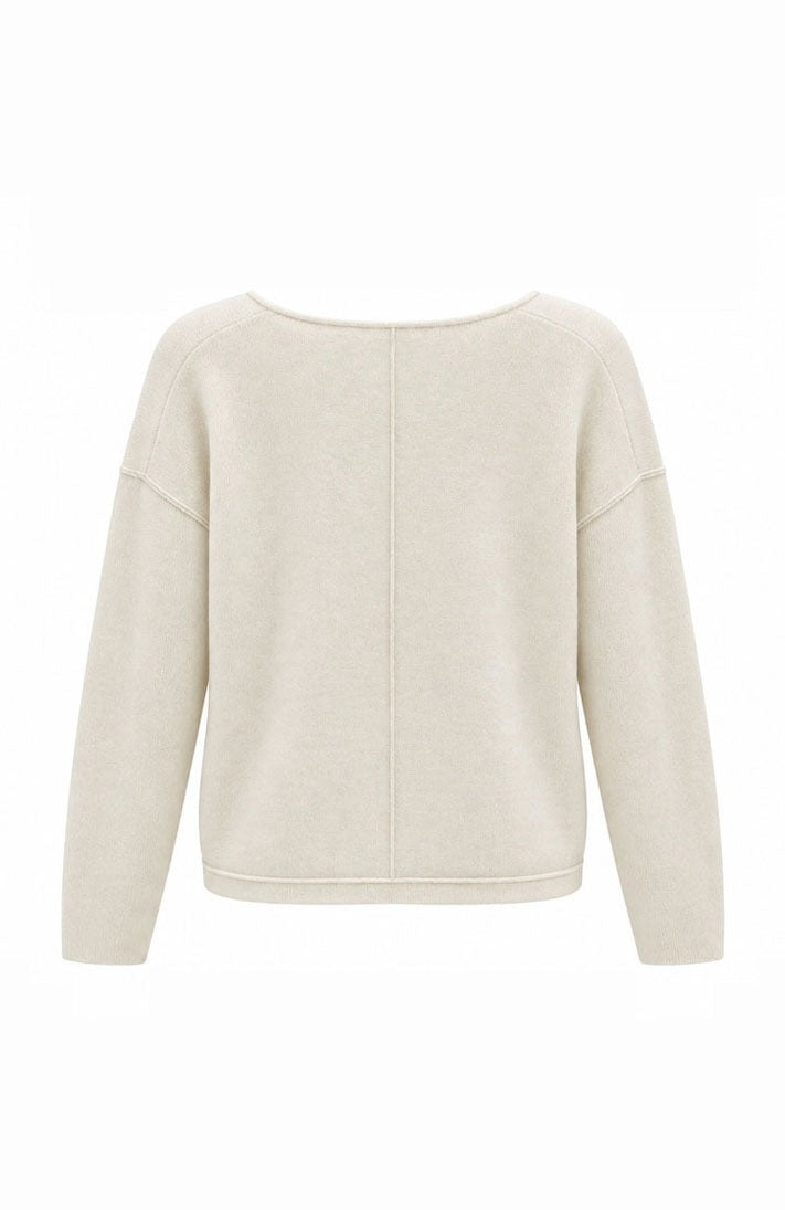 Relaxed Fit V-Neck Knit Jumper