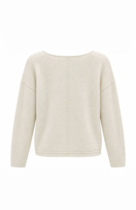Relaxed Fit V-Neck Knit Jumper