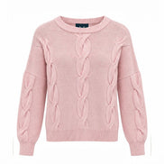 Cable Knit Detail Crew Neck Jumper