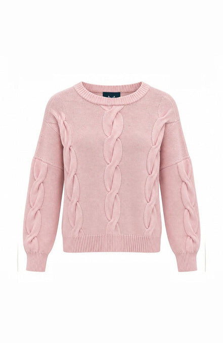 Cable Knit Detail Crew Neck Jumper
