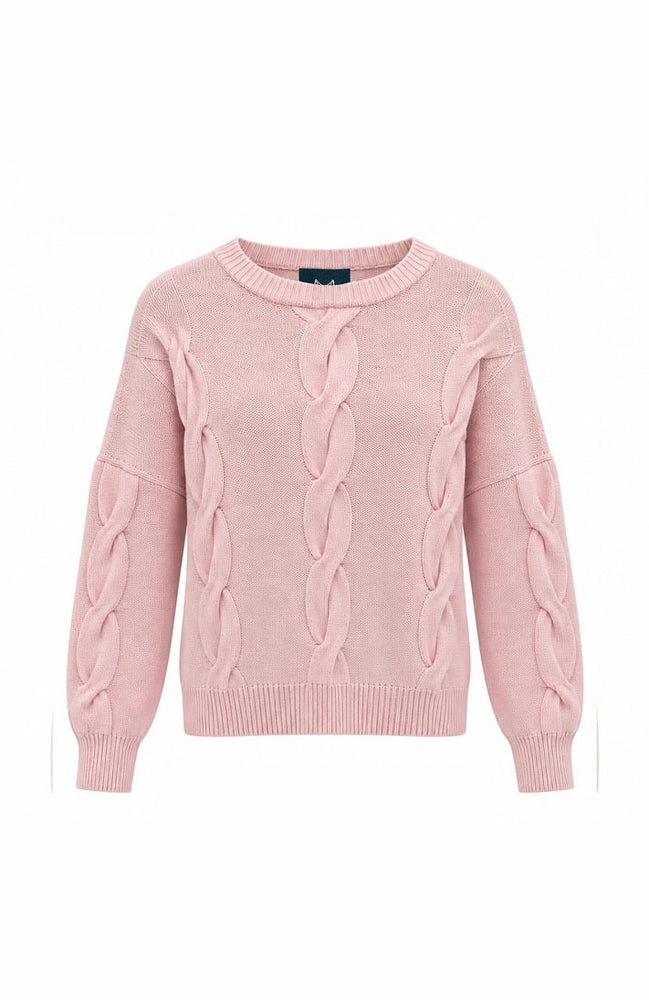 Cable Knit Detail Crew Neck Jumper
