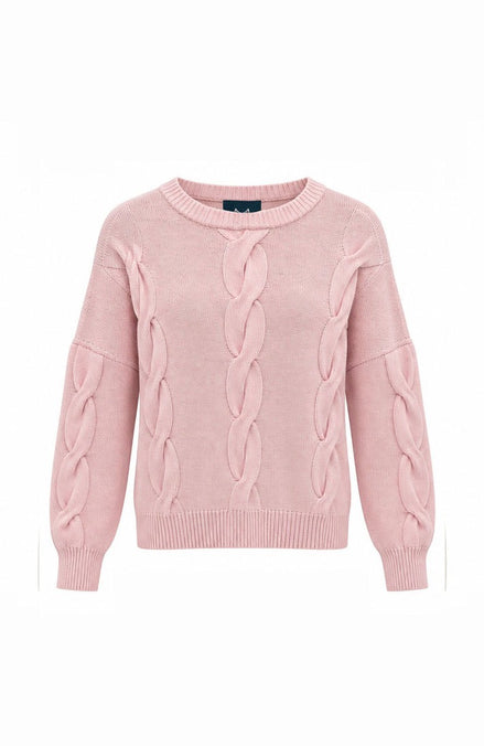 Cable Knit Detail Crew Neck Jumper