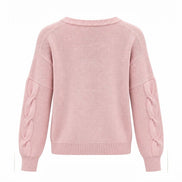 Cable Knit Detail Crew Neck Jumper
