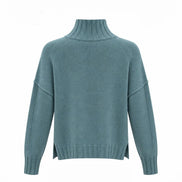 Relaxed Fit Ribbed Turtleneck Jumper