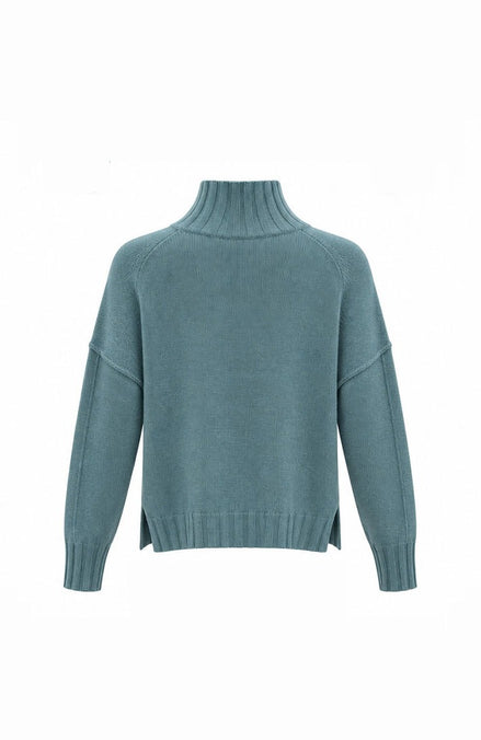 Relaxed Fit Ribbed Turtleneck Jumper
