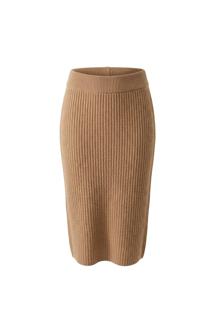 Ribbed Knit Midi Skirt